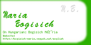 maria bogisich business card